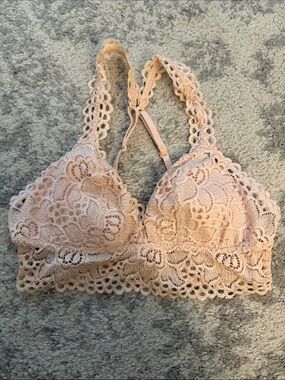 aerie Lace Bralette in Blush Peach